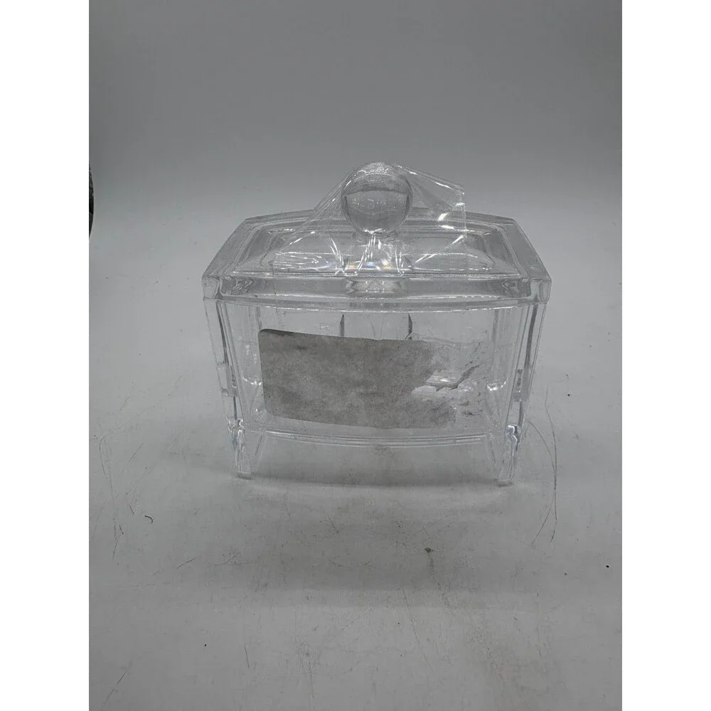 Cotton Swab Holder Organizer Clear Plastic Storage Box Chest Cosmetic